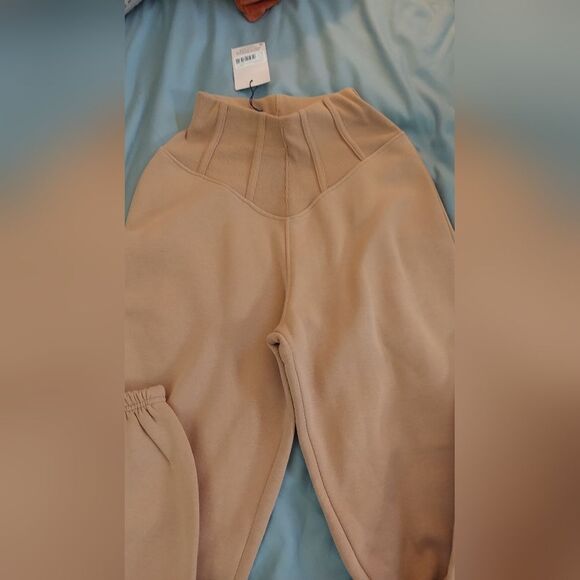 **NWT** Tan Corset Jogger Sofia Richie Missguided sz S/M US 2 - Picture 2 of 9